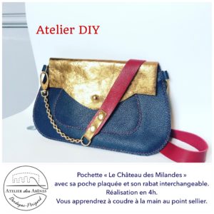 Pochette avec rabat interchangeable + da poche plaquée