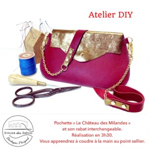Pochette avec rabat interchangeable